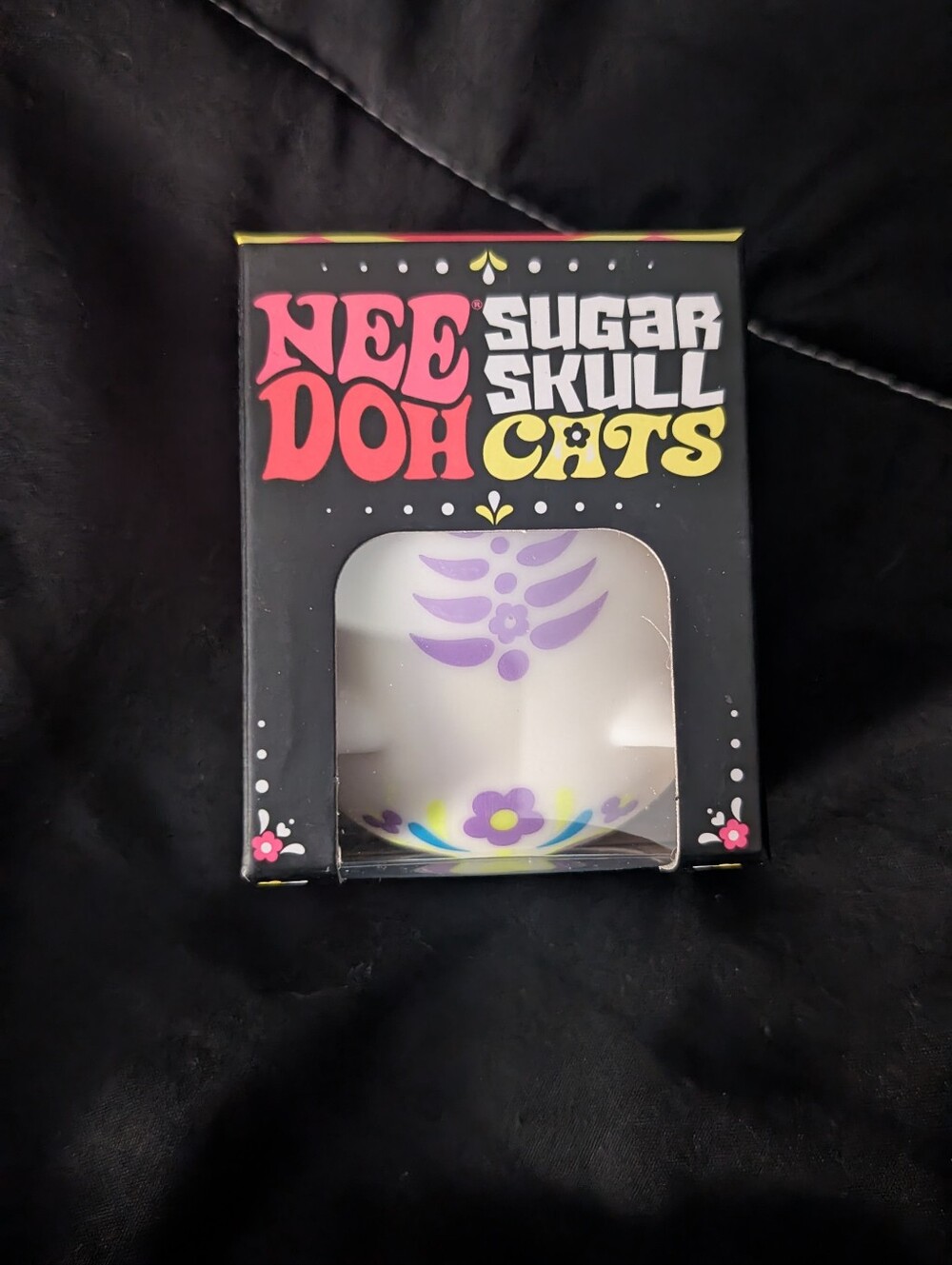 Sugar Skull Cats Squishy Toy - White & Purple